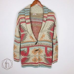 Faherty cabin cardigan small Aztec print